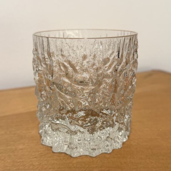 Whitefriars Glacier Textured Whiskey Glass Tumbler Lowball 3.5" Geoffrey Baxter - Picture 1 of 6
